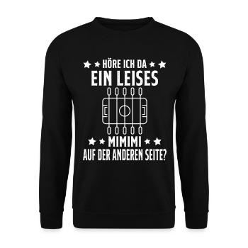 Tischfussball Geschenk Fans Wuzler Tischfussball - Unisex Pullover - Schwarz - Vorne - Alina (178cm) & Michal (187cm)
