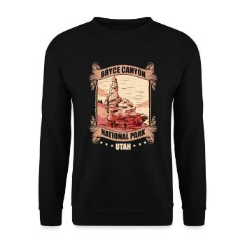 Bryce-canyon-nationalpark-touristenort Amerika - Unisex Pullover - Schwarz - Vorne - Alina (178cm) & Michal (187cm)