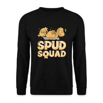 Spud Squad Potato Lover Vegetarian Tater Dead - Unisex Sweatshirt - black - Front - Alina (178cm) & Michal (187cm)