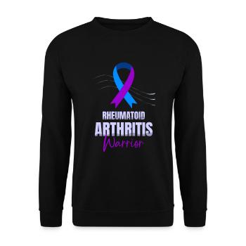 Rheumatoide Arthritis Warrior Autoimmunkrankheit - Unisex Pullover - Schwarz - Vorne - Alina (178cm) & Michal (187cm)