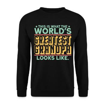 Grand-père - Grand-père - Le meilleur cadeau de grand-père au monde - Sweat-shirt Unisexe - noir - Devant - Alina (178cm) & Michal (187cm)