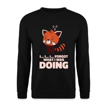 Red Panda Zookeeper Wildlife Zoology Red Panda - Unisex Sweatshirt - black - Front - Alina (178cm) & Michal (187cm)