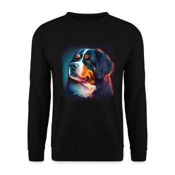 Dogs Bernese Mountain Dog Dog Lovers - Unisex Sweatshirt - black - Front - Alina (178cm) & Michal (187cm)