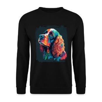 Dog saying Cocker Spaniel pour les amoureux des chiens - Sweat-shirt Unisexe - noir - Devant - Alina (178cm) & Michal (187cm)