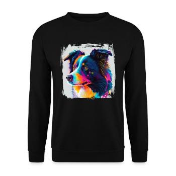 Dog Saying Border Collie Design - Unisex Sweatshirt - black - Front - Alina (178cm) & Michal (187cm)