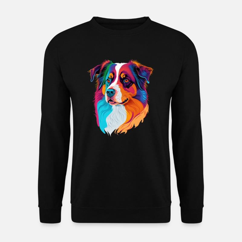 Hunde Australian Shepherd Hundeliebhaber Aussie - Unisex Pullover - Schwarz