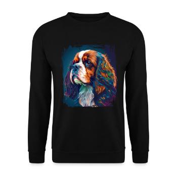 Dog saying Cavalier Spaniel for dog lovers - Unisex Sweatshirt - black - Front - Alina (178cm) & Michal (187cm)