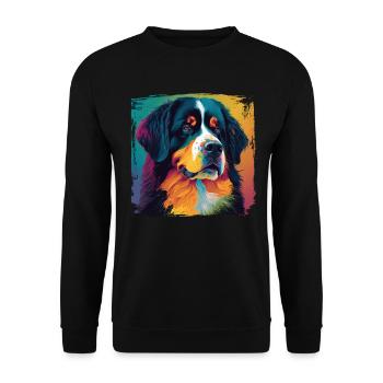 Dogs Bernese Mountain Dog Dog Lovers - Unisex Sweatshirt - black - Front - Alina (178cm) & Michal (187cm)