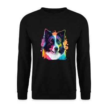 Dog Saying Border Collie Design - Unisex Sweatshirt - black - Front - Alina (178cm) & Michal (187cm)
