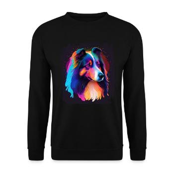 Collie Dog Saying Collie Design - Sweat-shirt Unisexe - noir - Devant - Alina (178cm) & Michal (187cm)