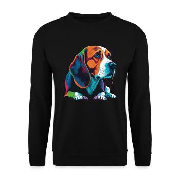 Dog Saying Beagle Design pour les amoureux des chiens - Sweat-shirt Unisexe - noir - Devant - Alina (178cm) & Michal (187cm)