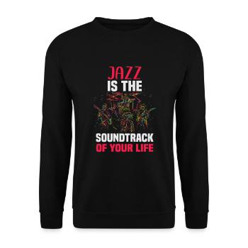 Jazz Musik Orchester Musiker - Unisex Pullover - Schwarz - Vorne - Alina (178cm) & Michal (187cm)