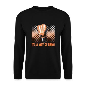 Jazz Musik Orchester Musiker - Unisex Pullover - Schwarz - Vorne - Alina (178cm) & Michal (187cm)