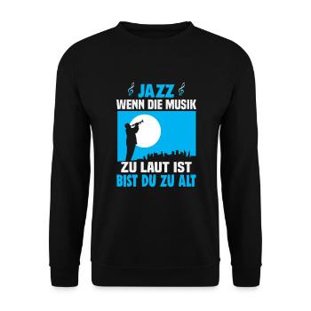 Jazz Musik Orchester Musiker - Unisex Pullover - Schwarz - Vorne - Alina (178cm) & Michal (187cm)
