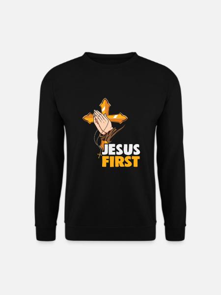 Citations chrétiennes Dessins Jésus premiers chrétiens - Sweat-shirt Unisexe - noir