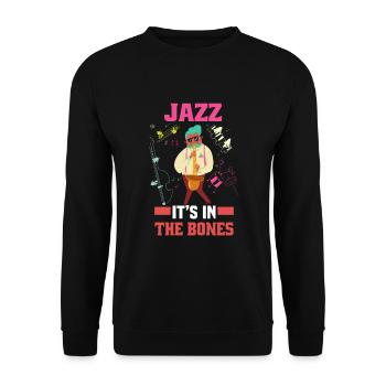 Jazz Musik Orchester Musiker - Unisex Pullover - Schwarz - Vorne - Alina (178cm) & Michal (187cm)