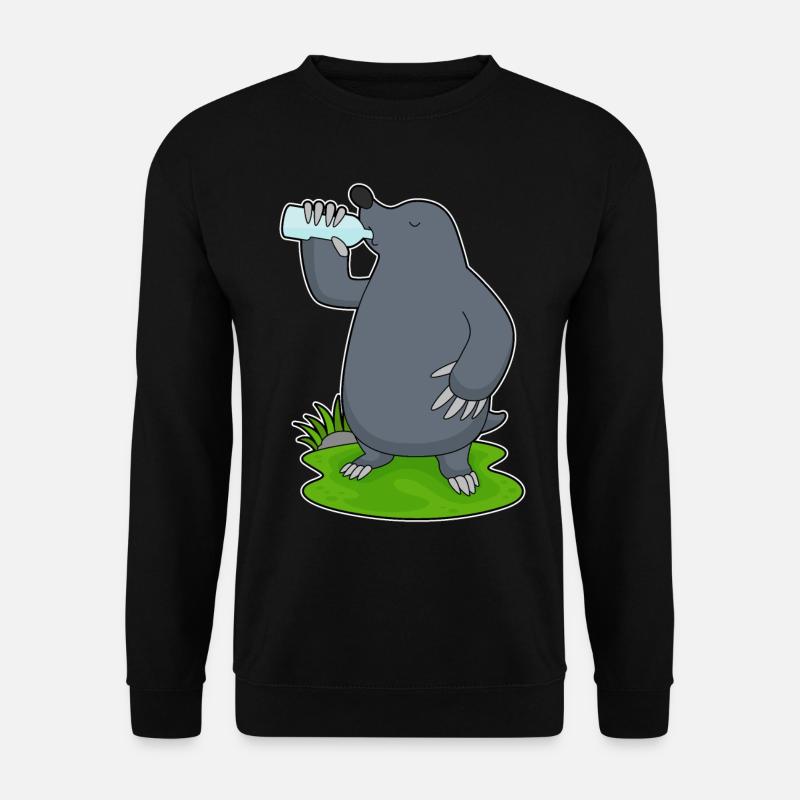 Mole water bottle - Unisex Sweatshirt - black