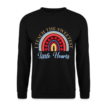 J’enseigne aux petits cœurs les plus doux la Saint-Valentin - Sweat-shirt Unisexe - noir - Devant - Alina (178cm) & Michal (187cm)