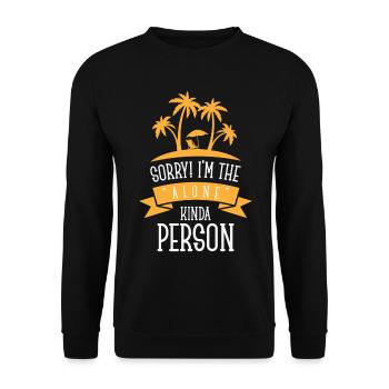 Single Relationship Island Alone Solo Single Quotes - Sweat-shirt Unisexe - noir - Devant - Alina (178cm) & Michal (187cm)