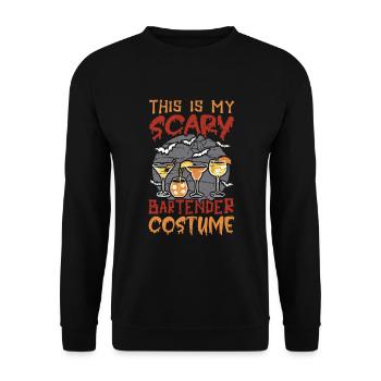 Mon costume de barman effrayant pour - Sweat-shirt Unisexe - noir - Devant - Alina (178cm) & Michal (187cm)