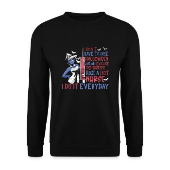 Heiße Krankenschwester Halloween - Unisex Pullover - Schwarz - Vorne - Alina (178cm) & Michal (187cm)