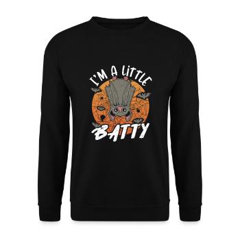 Effrayant Chauve-souris sorcière effrayante Halloween - Sweat-shirt Unisexe - noir - Devant - Alina (178cm) & Michal (187cm)