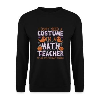 Mathelehrer Lieben Gehirne - Halloween-kostüm - Unisex Pullover - Schwarz - Vorne - Alina (178cm) & Michal (187cm)