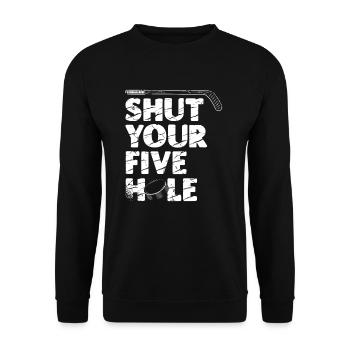 Halt Die Klappe Mit Deinem - Unisex Pullover - Schwarz - Vorne - Alina (178cm) & Michal (187cm)