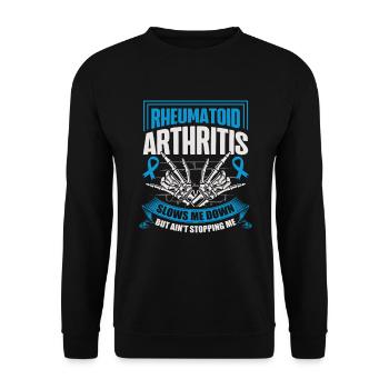 Rheumatoid arthritis doesn't stop me - Unisex Sweatshirt - black - Front - Alina (178cm) & Michal (187cm)