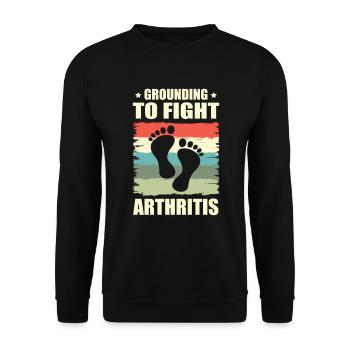 Erdung Zur Bekämpfung Der Arthritis Warrior - Unisex Pullover - Schwarz - Vorne - Alina (178cm) & Michal (187cm)