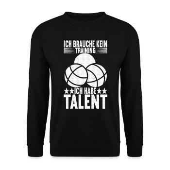 Boule Boulespieler - Unisex Pullover - Schwarz - Vorne - Alina (178cm) & Michal (187cm)