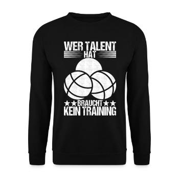 Boule Boulespieler - Unisex Pullover - Schwarz - Vorne - Alina (178cm) & Michal (187cm)