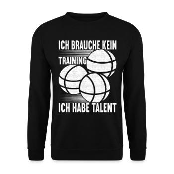 Boule Boulespieler - Unisex Pullover - Schwarz - Vorne - Alina (178cm) & Michal (187cm)