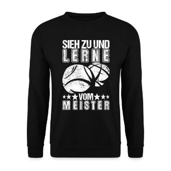 Boule Boulespieler - Unisex Pullover - Schwarz - Vorne - Alina (178cm) & Michal (187cm)