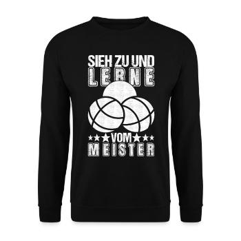 Boule Boulespieler - Unisex Pullover - Schwarz - Vorne - Alina (178cm) & Michal (187cm)