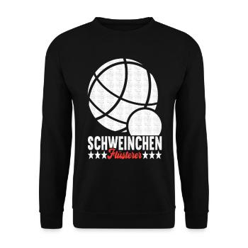 Boule Boulespieler - Unisex Pullover - Schwarz - Vorne - Alina (178cm) & Michal (187cm)