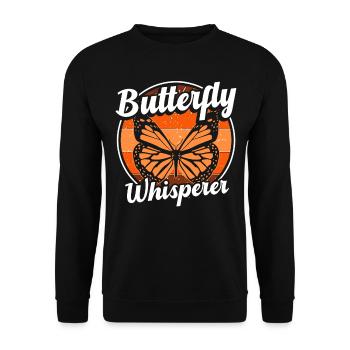 Chuchoteur de papillons - Sweat-shirt Unisexe - noir - Devant - Alina (178cm) & Michal (187cm)