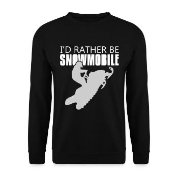 I would rather - Unisex Sweatshirt - black - Front - Alina (178cm) & Michal (187cm)