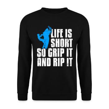 La vie est courte motoneiges - Sweat-shirt Unisexe - noir - Devant - Alina (178cm) & Michal (187cm)