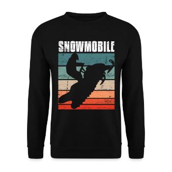 Vintage Snowmobile Snowmobile - Unisex Sweatshirt - black - Front - Alina (178cm) & Michal (187cm)