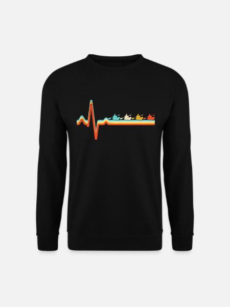 Canoeing Retro Heartbeat - Unisex Sweatshirt - black