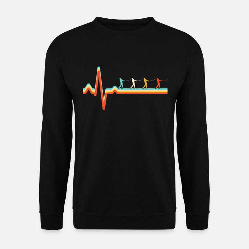Golf Retro Heartbeat - Unisex Sweatshirt - black