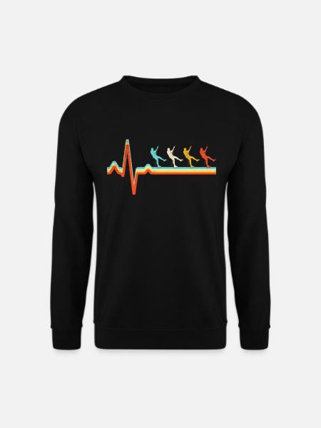 Climbing Retro Heartbeat - Unisex Sweatshirt - black