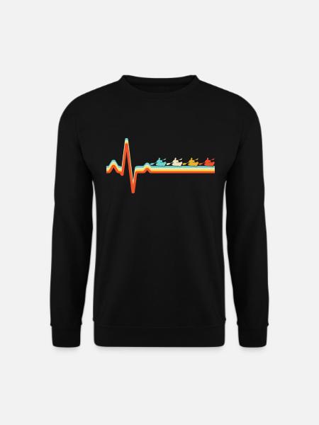 Kayak Retro Heartbeat - Unisex Sweatshirt - black