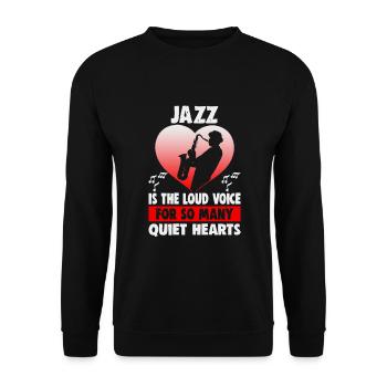 Jazz Musik Orchester Musiker - Unisex Pullover - Schwarz - Vorne - Alina (178cm) & Michal (187cm)