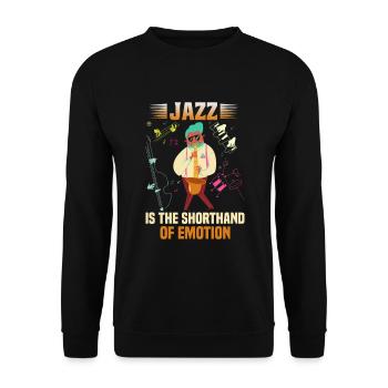 Musiciens d’orchestre de musique jazz - Sweat-shirt Unisexe - noir - Devant - Alina (178cm) & Michal (187cm)
