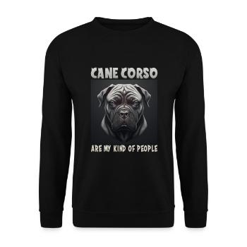 Chien disant Cane Corso design pour les amoureux des chiens - Sweat-shirt Unisexe - noir - Devant - Alina (178cm) & Michal (187cm)