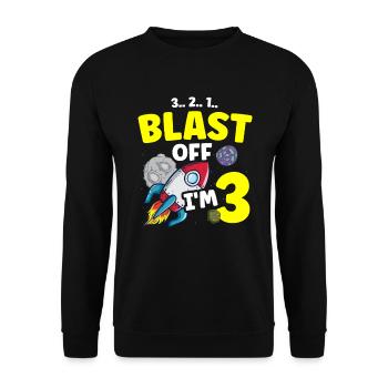 Ich Bin 3 Science Future Scientist Happy Birthday - Unisex Pullover - Schwarz - Vorne - Alina (178cm) & Michal (187cm)
