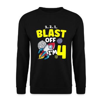 Ich Bin 4 Science Future Scientist Happy Birthday - Unisex Pullover - Schwarz - Vorne - Alina (178cm) & Michal (187cm)