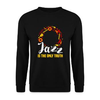 Musiciens d’orchestre de musique jazz - Sweat-shirt Unisexe - noir - Devant - Alina (178cm) & Michal (187cm)